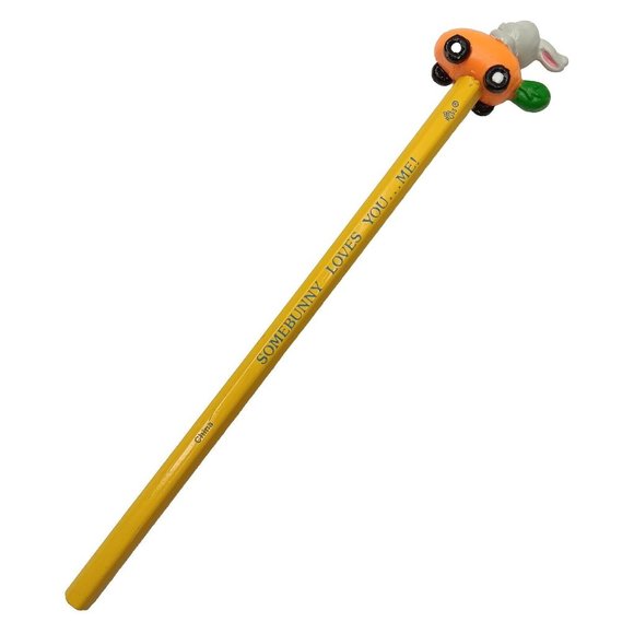 Vintage Russ Pencil Some Bunny Loves You ME Easter Bunny Carrot Car Gift BR9 - Picture 1 of 10